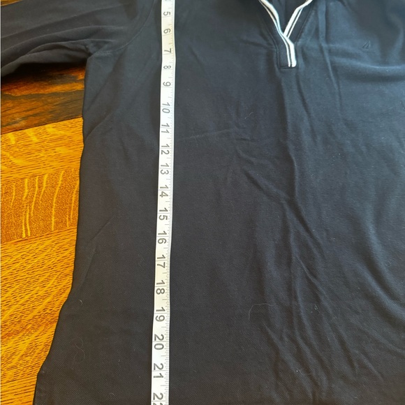 Women’s Navy Nautica V-neck Shirt Sz Large 3/4sleeve - Picture 7 of 8